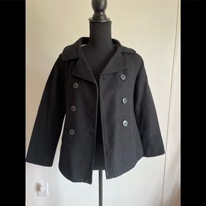 Kids old navy black coat- L/10-12